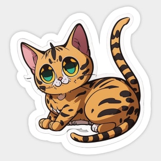 Exotic Bengal Cat Sticker - Premium Quality Sticker